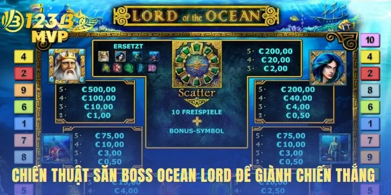 Ocean Lord Hướng Dẫn Săn Boss Chúa Tể Đại Dương Tại 123B 3 Chiến thuật ocean lord dùng kỹ năng Đóng Băng và Khóa Mục Tiêu