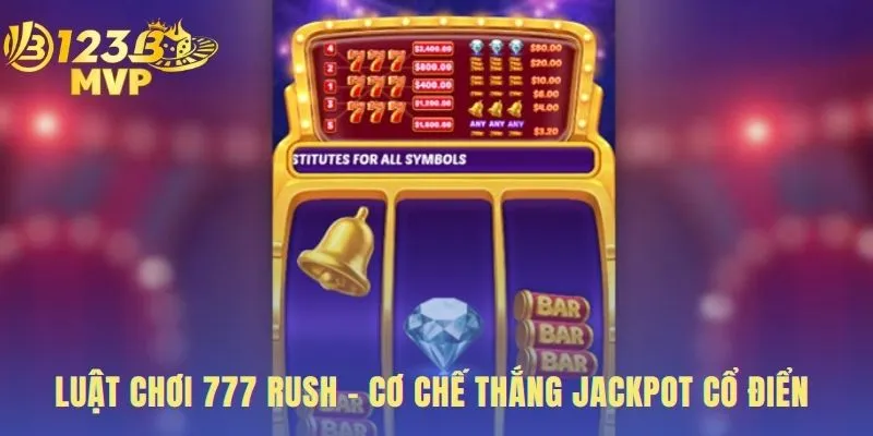 777 Rush | Game Nổ Hũ Cổ Điển Săn Jackpot 777 Cùng 123B 3 Luật chơi đơn giản với bố cục 3x3 và 5 dòng trả thưởng cố định